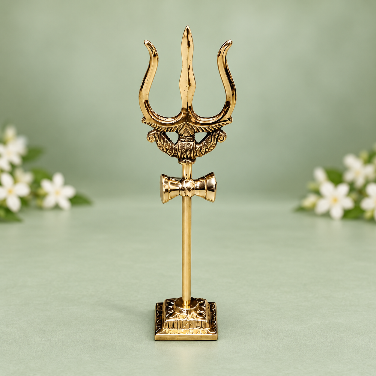 5 Inch Narmadeshwar Shivling Trishul, 5 Inch · Shivling accessory