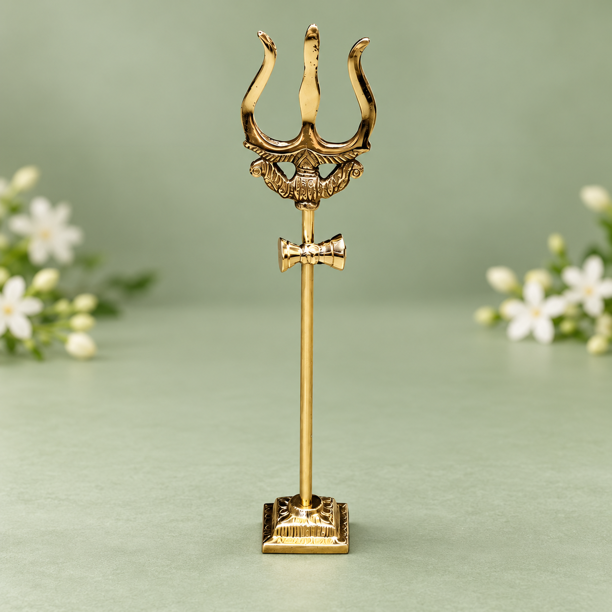 4 Inch Narmadeshwar Shivling Trishul, 4 Inch · Shivling accessory