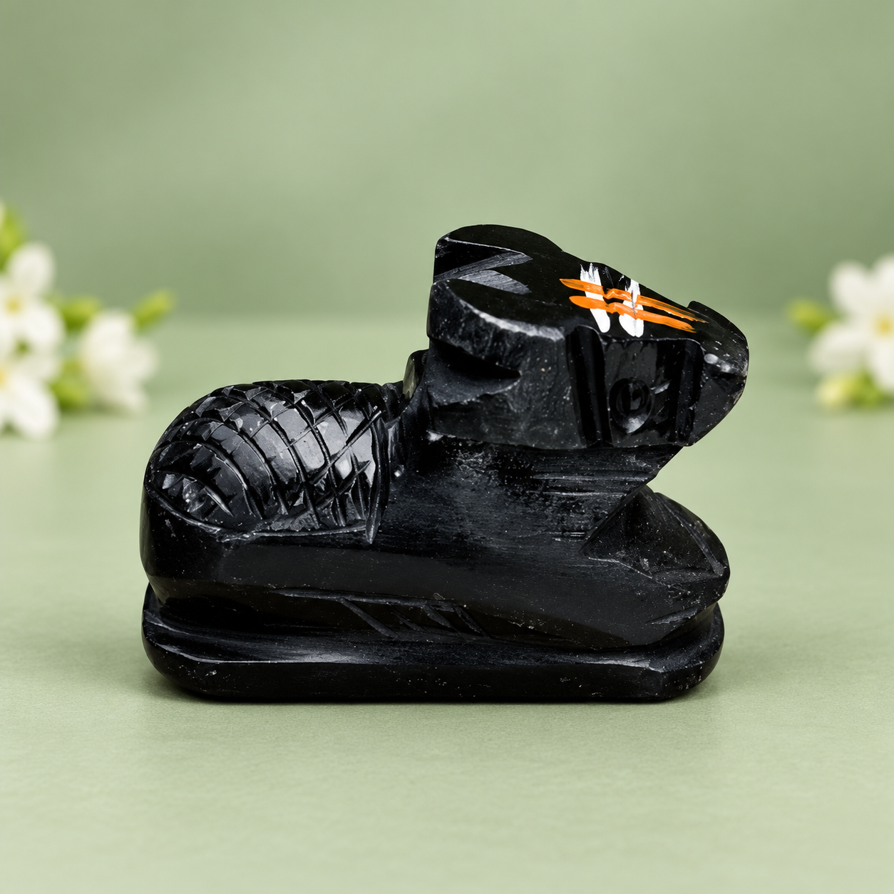 2 Inch Black Nandi for Shivling