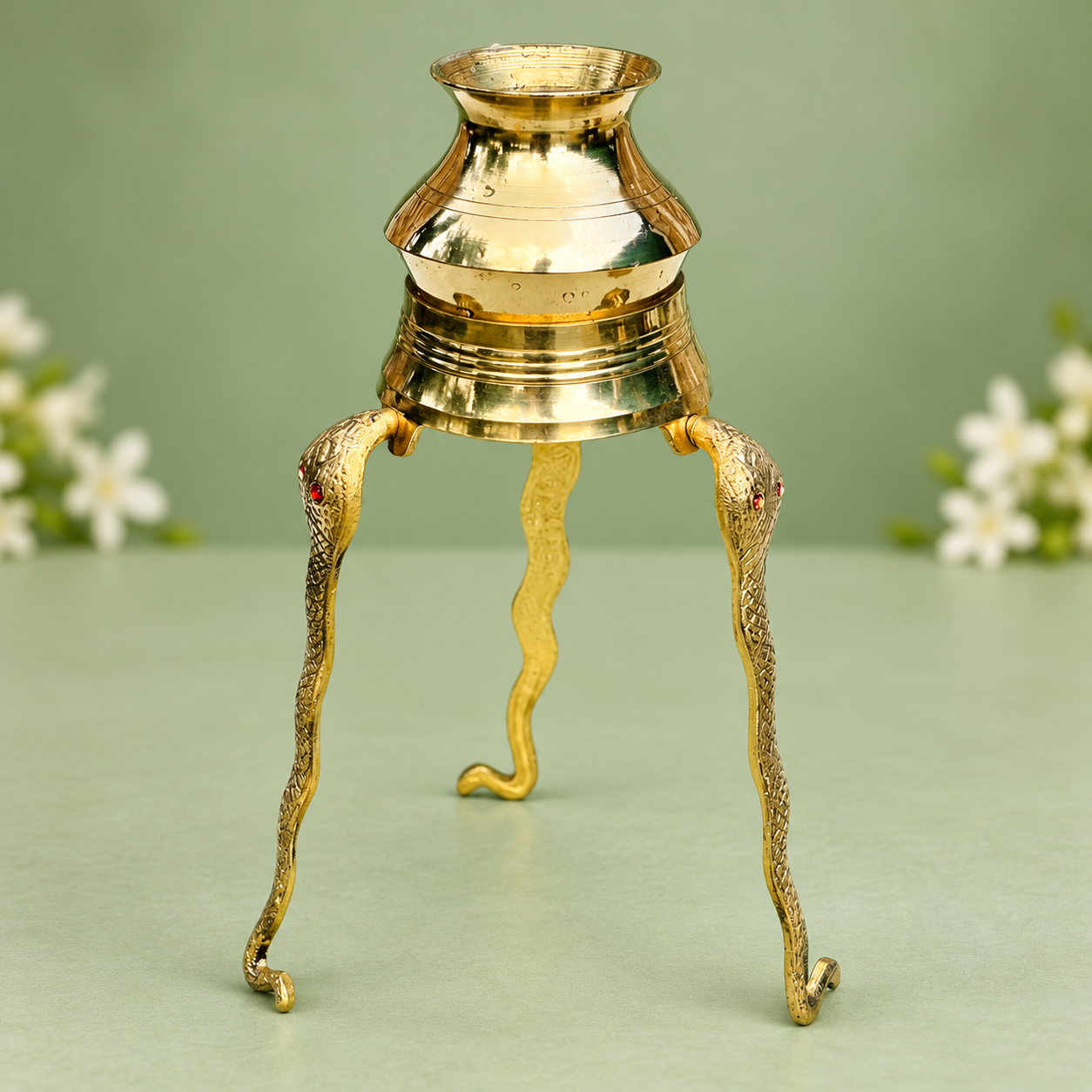 2 Inch Narmadeshwar Shivling Kalash Stand, 2 Inch · Shivling accessory