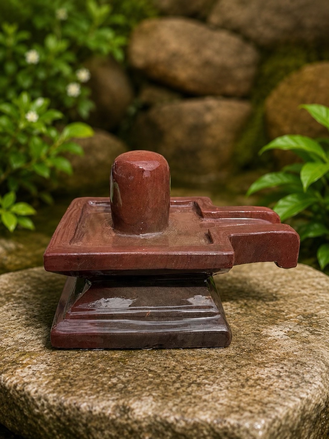 3-inch Akhand Swayambhu Narmadeshwar Shivling, 3″ height · 6″ Jaladhari