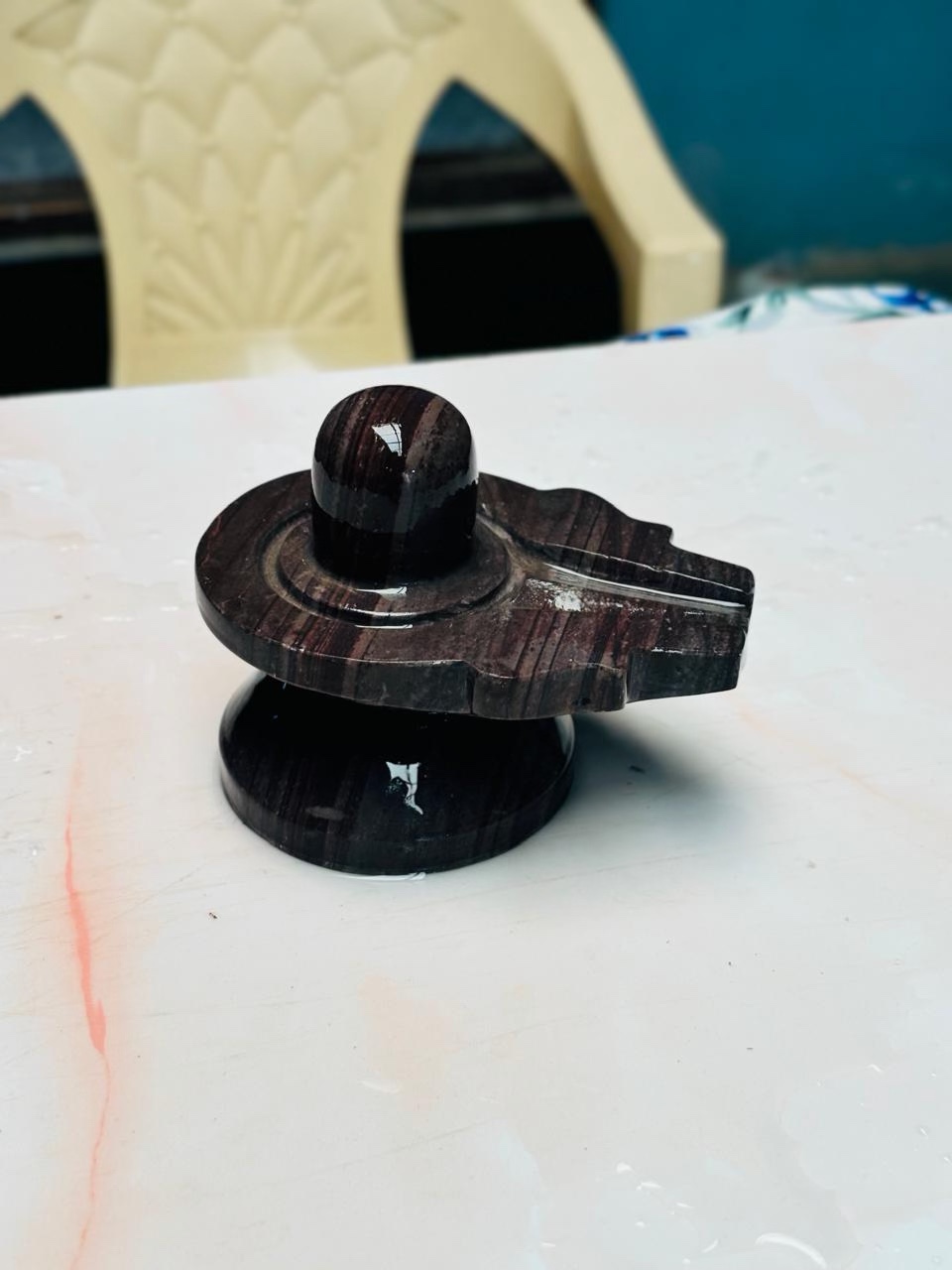 3-inch Akhand Janeudhari Narmadeshwar Shivling, 3″ height · 6″ Jaladhari