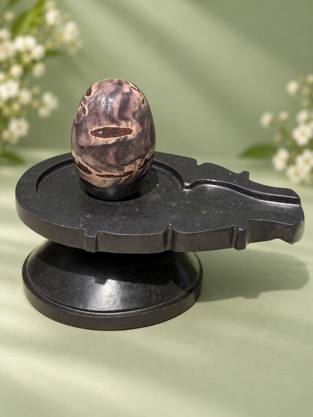 5-inch Narmadeshwar Shivling, 5″ height · 10″ Jaladhari