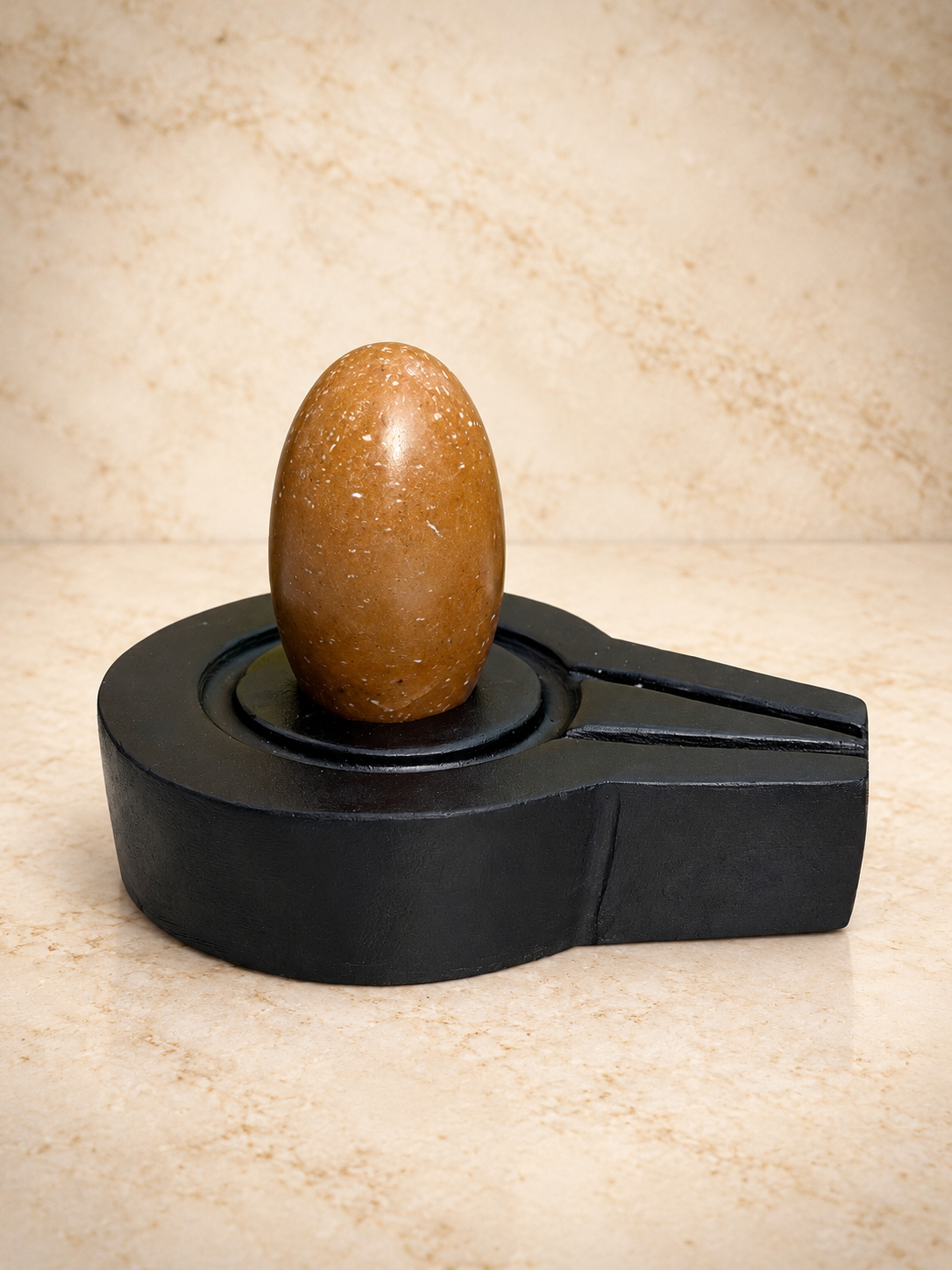 Narmadeshwar Shivling — Ivory background edit